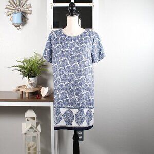 Lulu's Blue White Dress - Slip On - Medium